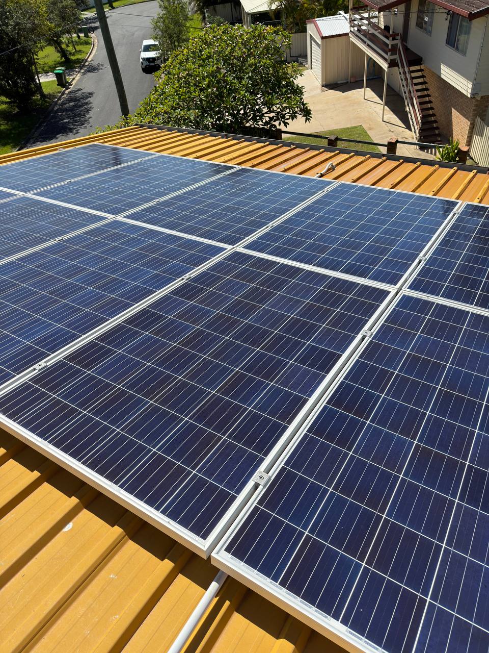 Solar panels after cleaning