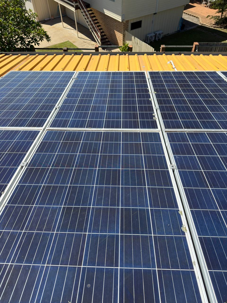 Solar panels before cleaning